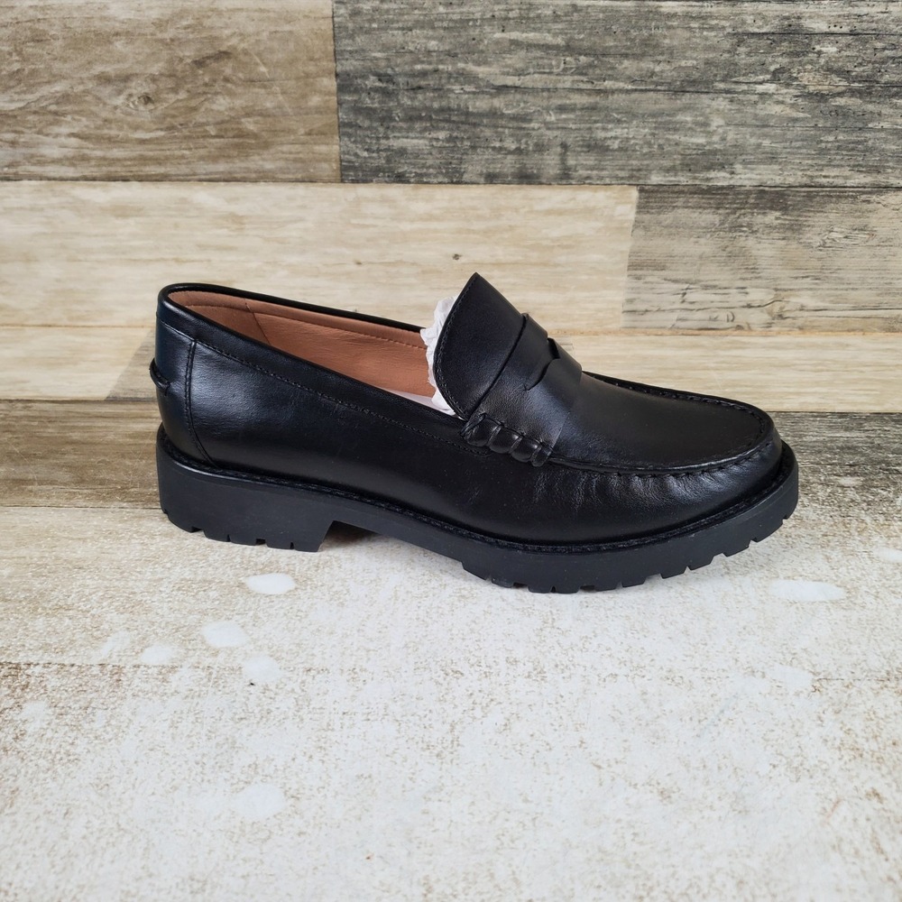 Cole Haan Black Leather Penny Loafers